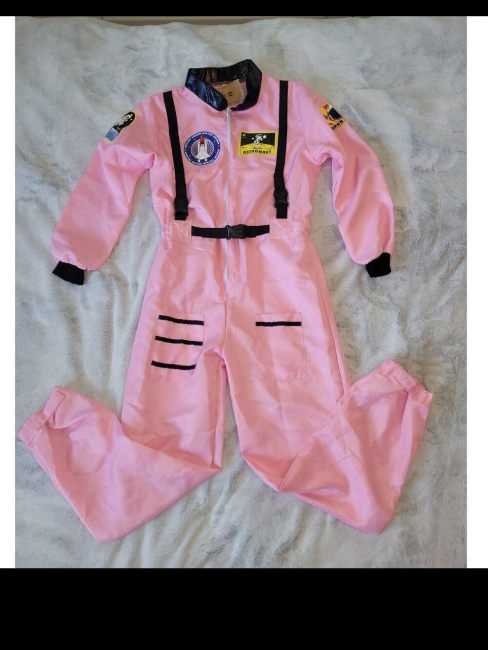 Adult Small Astronaut Pink Flight Suit Costume Halloween Party Theater Cosplay
